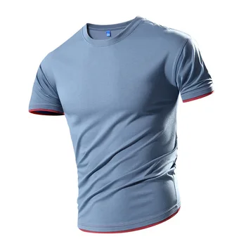 Мъжки американски отдих голям размер тениски летни тениски с къс ръкав