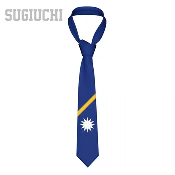 Науру Емблема на знамето Мъже Жени Вратовръзки Ежедневни карирани вратовръзки Тънки сватбени партита Бизнес вратовръзка Gravatas
