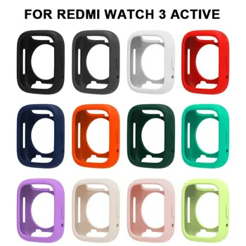 Нов силиконов калъф за протектор на екрана за Redmi Watch 3 Активен защитен капак Устойчив на надраскване Frame Bumper Shell Shockproof