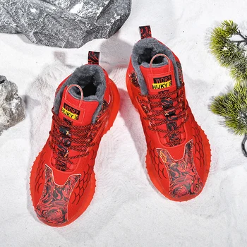 Нови зимни мъжки кадифени баскетболни обувки, баскетболни спортни обувки, зимни ботуши мъжки обувки за сняг туристически обувки