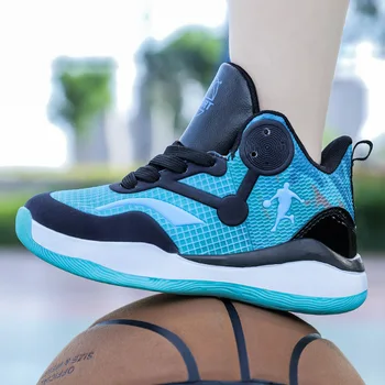 Обувки за момчета Маратонки 2023 Нови детски баскетболни обувки Mesh дишащи баскетболни обувки Външни баскетболни обувки против хлъзгане