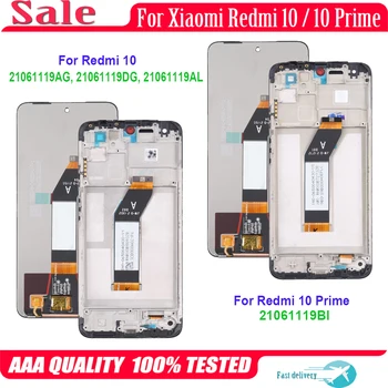оригинал за Xiaomi Redmi 10 Prime 21061119BI LCD дисплей Redmi10 21061119AG 21061119AL LCD сензорен екран дигитайзер събрание