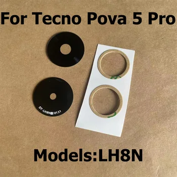 Оригинален нов за Tecno Pova 5 Pro LH8N задна камера стъклен обектив капак с лепило стикер лепило ремонтни части