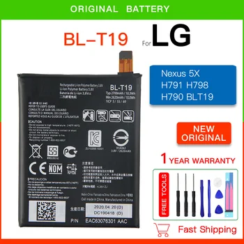 Оригинална резервна батерия за LG Nexus 5X H791 H798 H790 Резервна батерия BL-T19 BLT19 2700mAh + Безплатни инструменти с код за проследяване