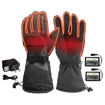 Отопляеми ръкавици Сензорен екран Отопляеми ръкавици за писане USB акумулаторни водоустойчиви ветроупорни зимни термични ръкавици за ски