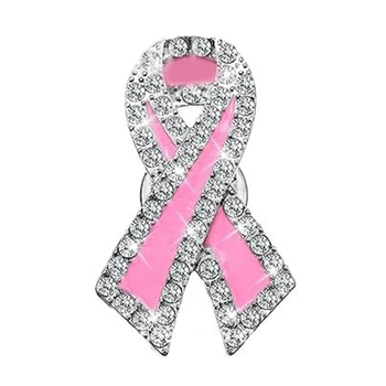 Официална осведоменост за рака на гърдата Щифтове за ревери Пинове за розова панделка Панделка Значка за благотворително признание, публично събитие