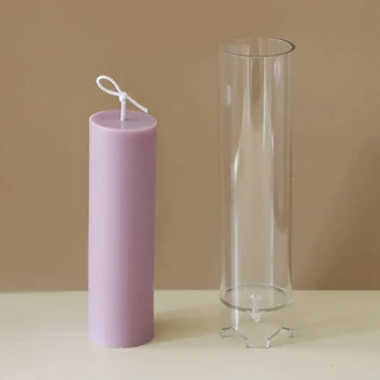 Пластмасови свещи мухъл свързани цилиндрични трайни DIY ръчно изработени занаяти свещ