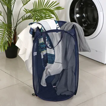  Сгъваема кошница за съхранение на мръсни дрехи с голям капацитет Бебешко пране кошница за дрехи Начало Организатор на пране Мръсен кош за пране