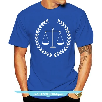 Смешни мъже T риза жени новост тениска право студент адвокат правосъдието мащаб подарък - мъже жени готино тениска