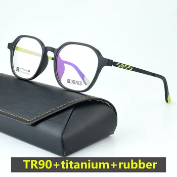 Титанови рамки за очила Ултра лек квадратен спектакъл жени TR90 очила мода оптични диоптични очила рамка мъже 5080