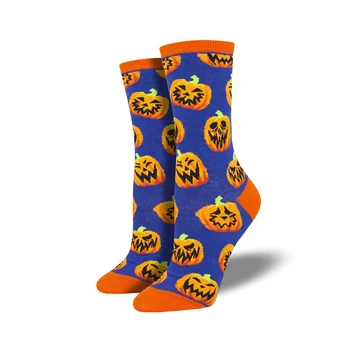 Хелоуин тиква отпечатани чорапи памук средата тръба трикотаж двойки в тръба чорапи творчески смешно Хелоуин подаръци Унисекс прилив чорапи