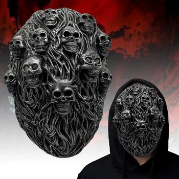 Хелоуин ужас скелет маска страшно череп призрак маска емулсия маска Хелоуин Steampunk скелет маска Страховито лице латекс маски