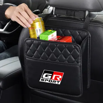 Чанта за съхранение на автомобили Държач за задна седалка Снек телефон торба за боклук за Toyota GR Sport Gazoo Racing Yaris 86 Corolla Supra C-HR аксесоари