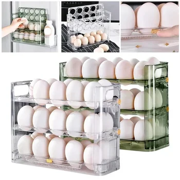 Яйце багажник притежател кутия за съхранение яйце кошница контейнер организатор хладилник яйце дозатор за кухня организатор контейнери за храна